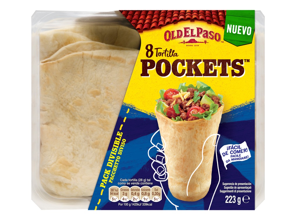 TORTILLAS WRAP NACHOS 77 POCKETS 8UN