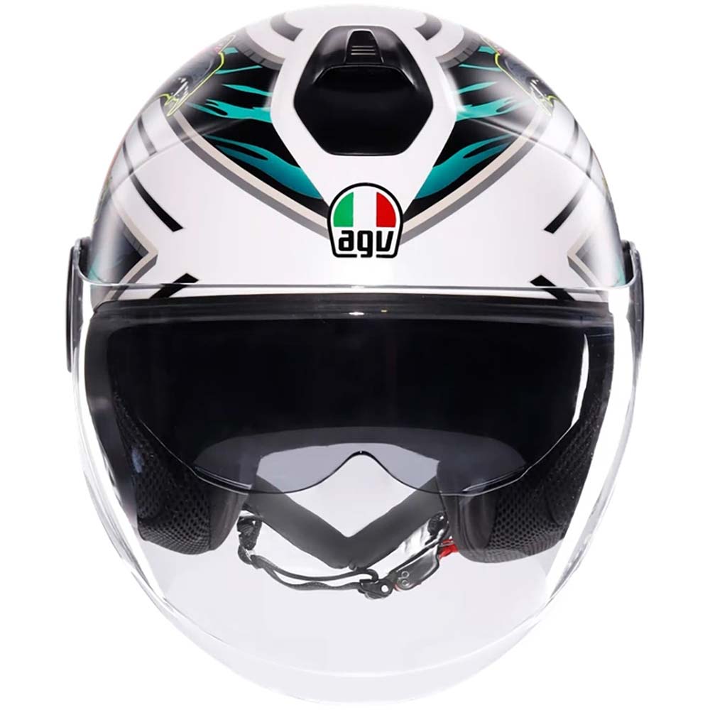 AGV - Casque Eteres Ghepard Blanc / Noir / Bleu / Mat