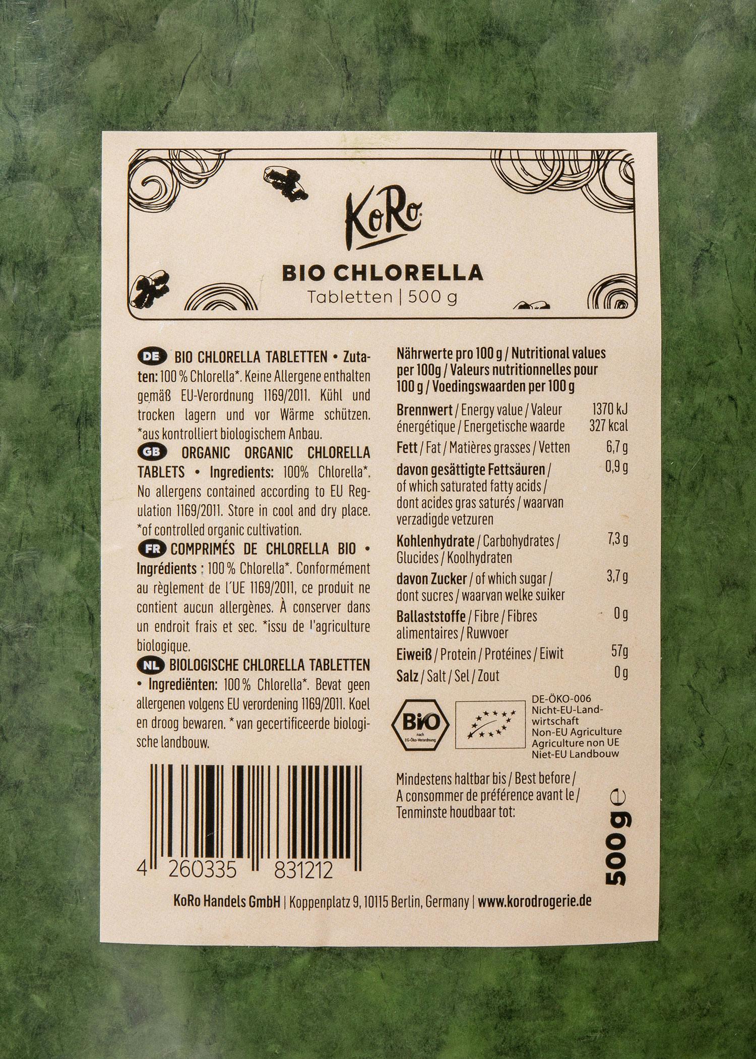 Bio Chlorella Tabletten 500 g