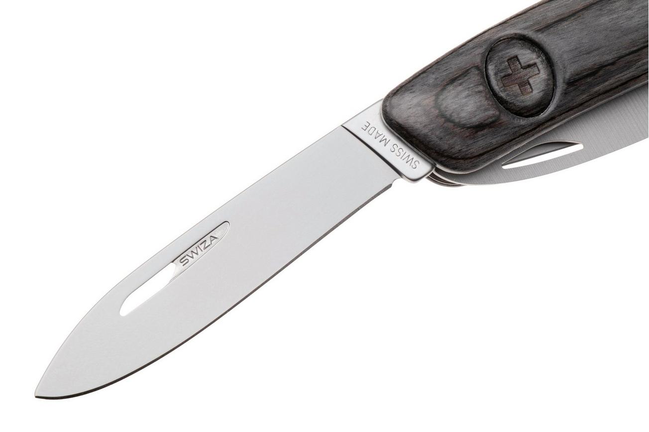 Swiza D06 R AM, KNR.0066.6510, Laminate Black, Zwitsers zakmes, 7 tools