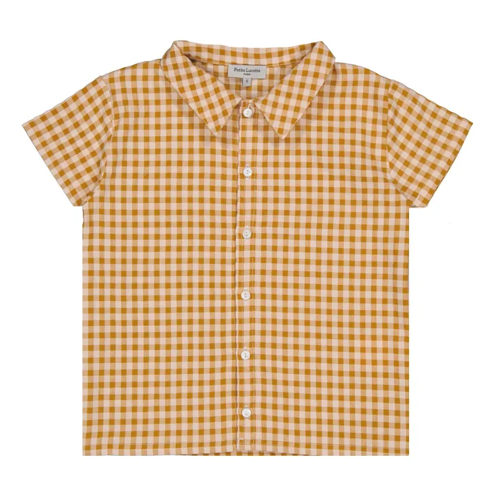 Petite Lucette Chemise à Carreaux Matières Recyclées Manu | Camel