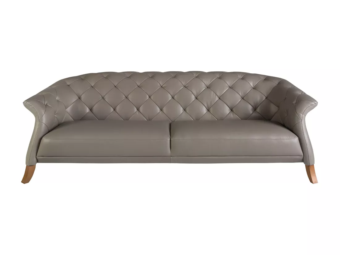 Canapé Chester 3 places cuir gris 6188 ANGEL CERDA