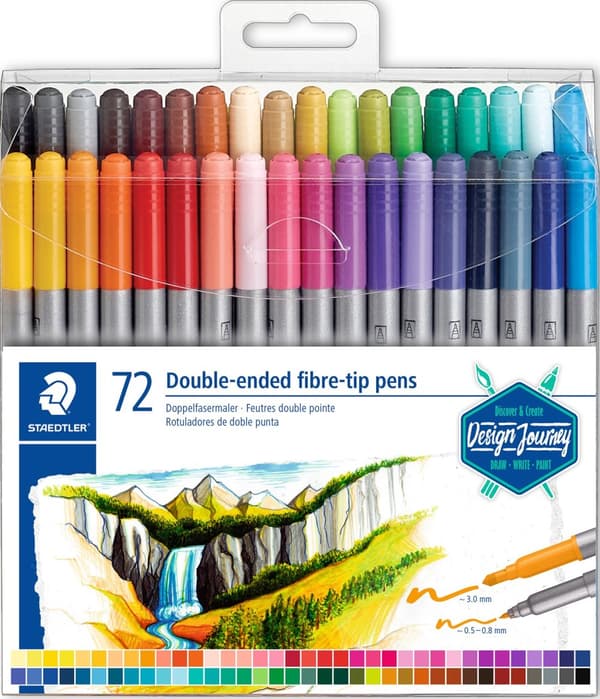 Design Journey Dobbel Fiberpenn 72 stk Staedtler