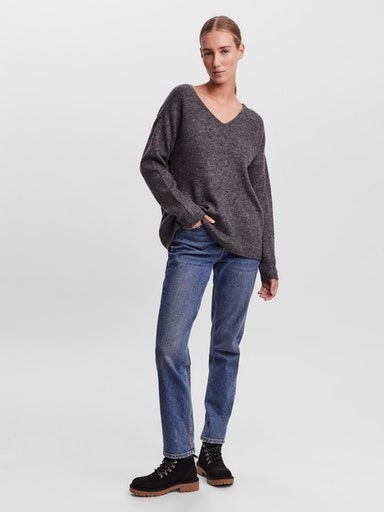 Vero Moda V-Ausschnitt-Pullover »VMCREWLEFILE LS V-NECK BLOUSE NOOS«