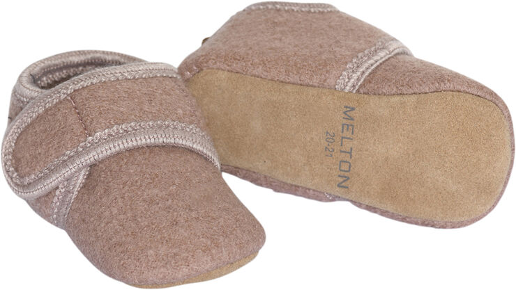 Melton Classic wool slippers Fawn
