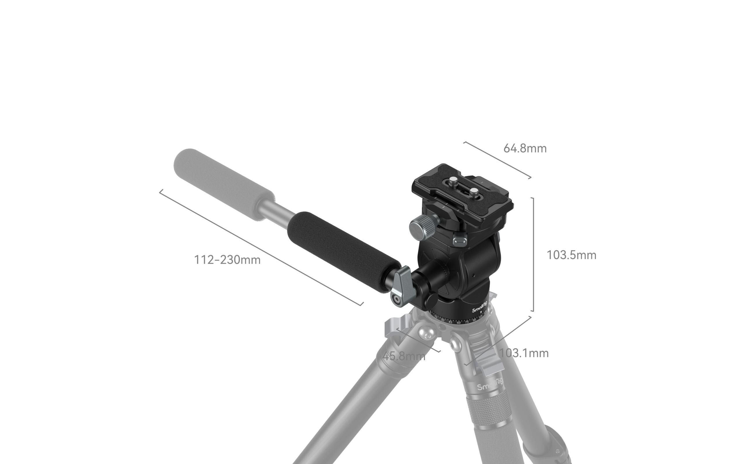 Videokopf Head Vertical Shooting<br>Videokopf für schnellen Wechsel zwischen horizontalen und vertikalen Aufnahmen