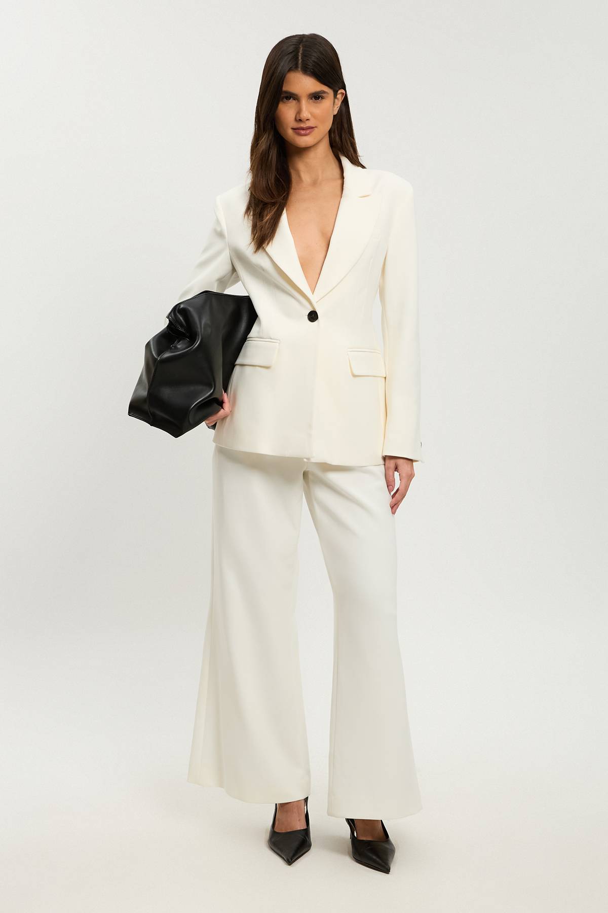 KarenMillen Blazer Ajusté Petite Taille Cintré Stretch Compact À Simple Boutonnage