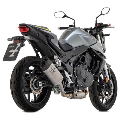 Silencieux Arrow PISTA TITANE EMBOUT CARBONE - Gris