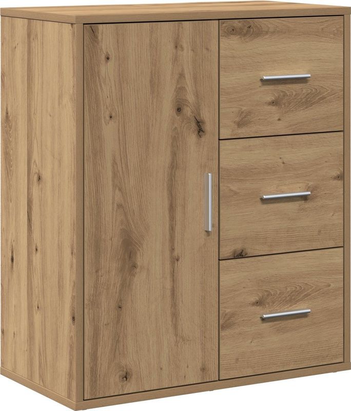 vidaXL - Dressoir - Eikenkleurig - Bewerkt Hout
