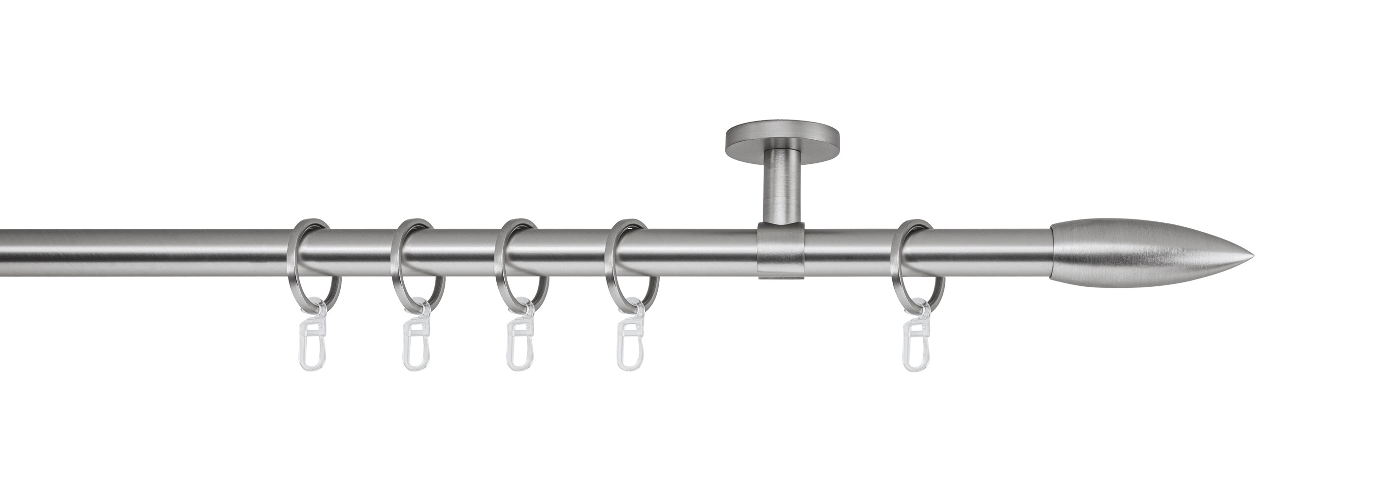 20mm,1-läufig,Rohr,Deckenträger classic,Endstück cardo Farbe: Edelstahl-Optik, Größe: 100cm