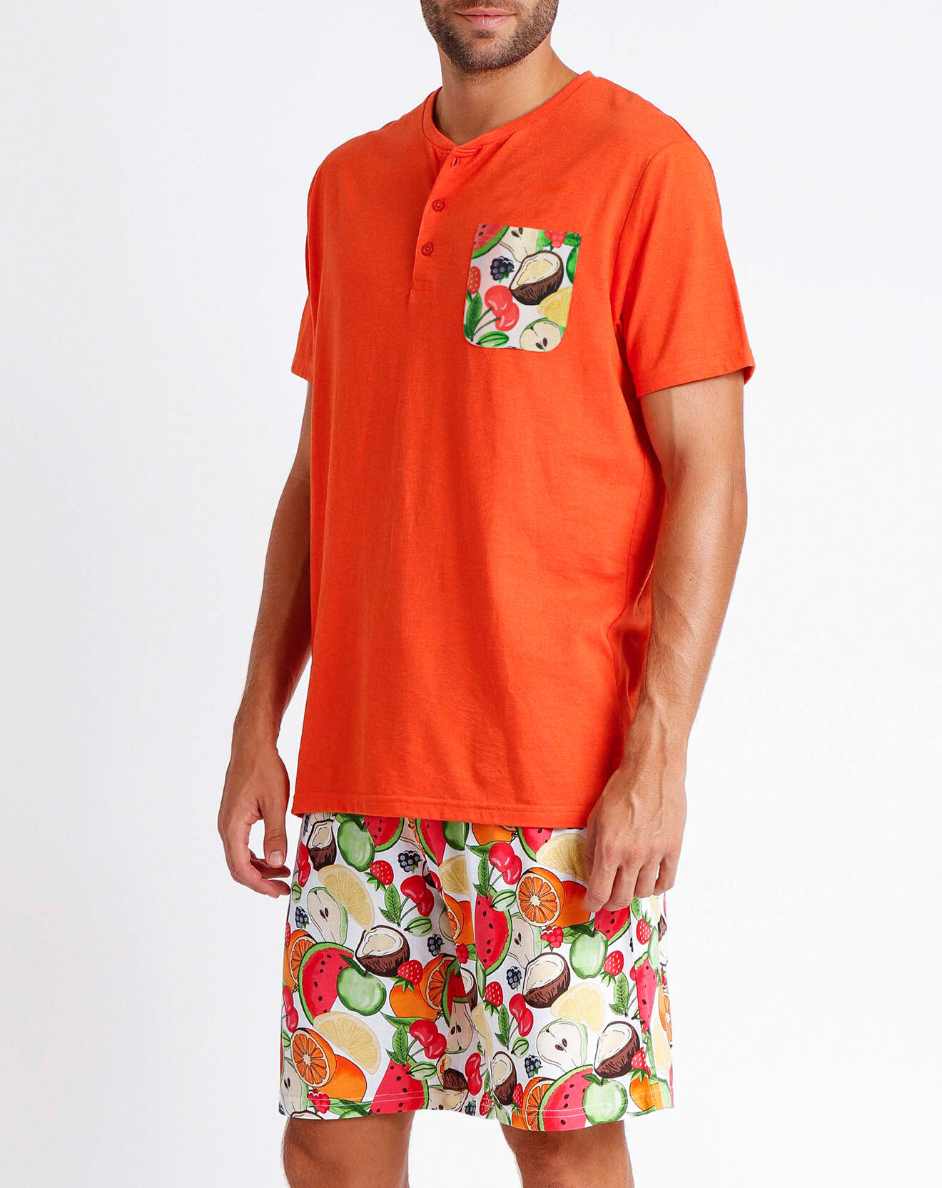 Admas Pyjama T-Shirt & Short Kian orange