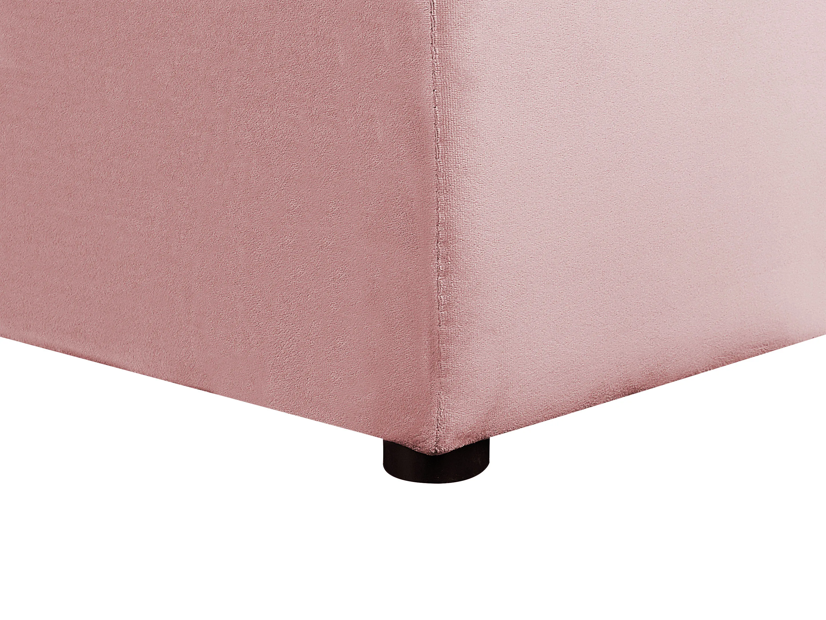 Bed met opbergbankje Fluweel NOYERS 140 x 200 cm Roze