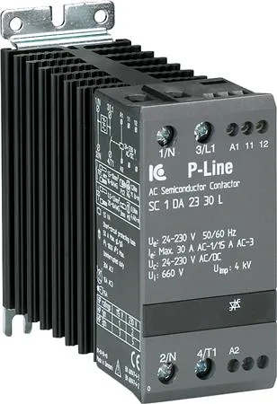 IC ELECTRONIC Elektronisk kontaktor,400V AC, 10A ved AC1, 3 faset,styrespænding 5-24V DC