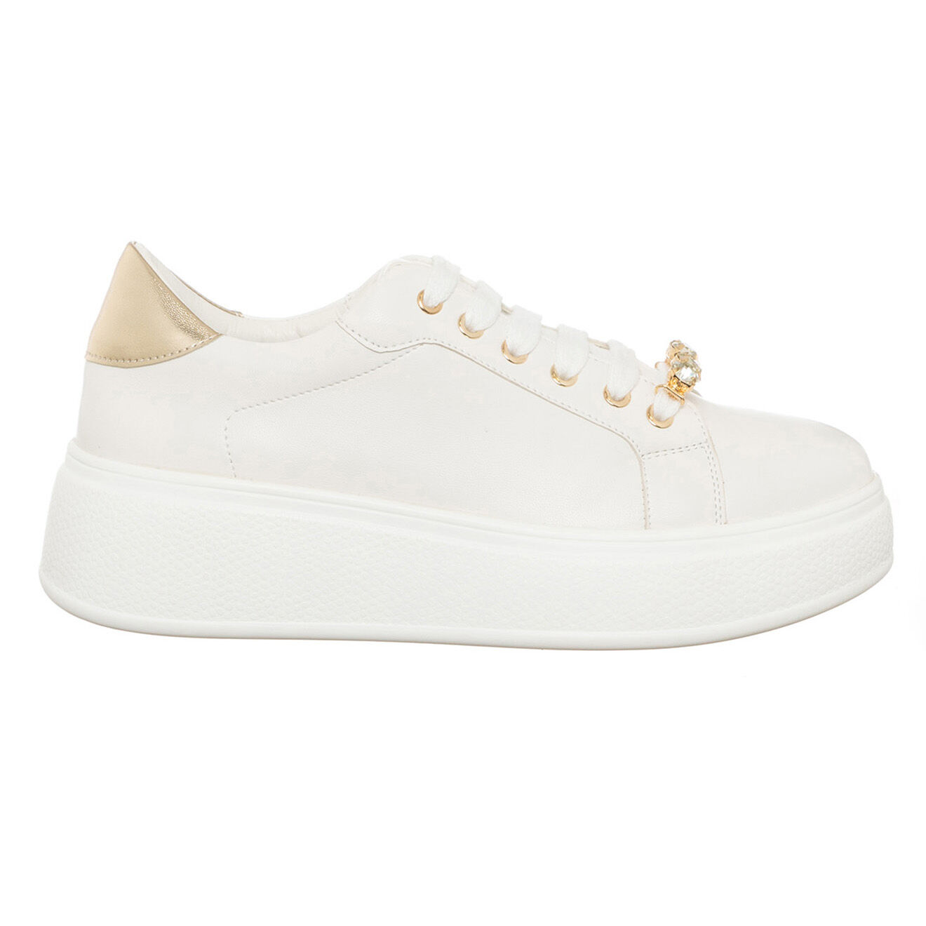 Loretta by Loretta Sneakers Noa écru/doré - Plateforme 5 cm