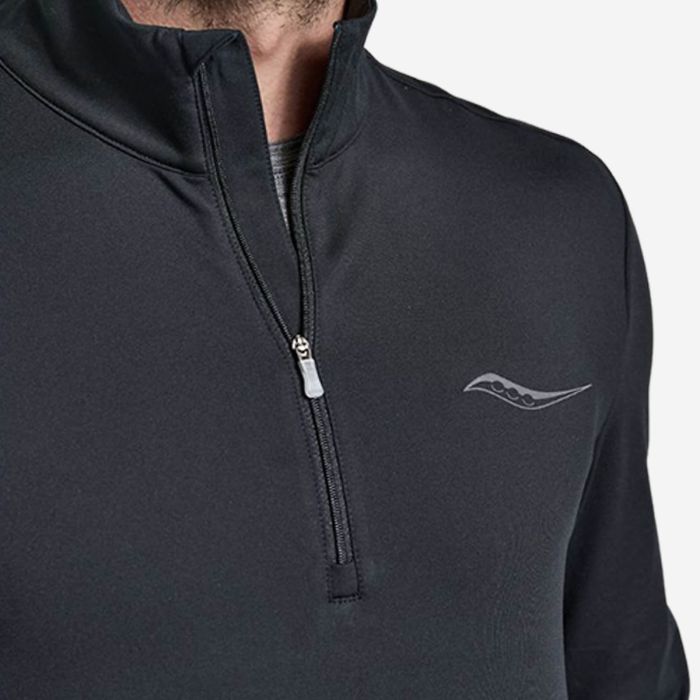 Saucony Herre Trøjer Solstice 1/4 Zip Sort