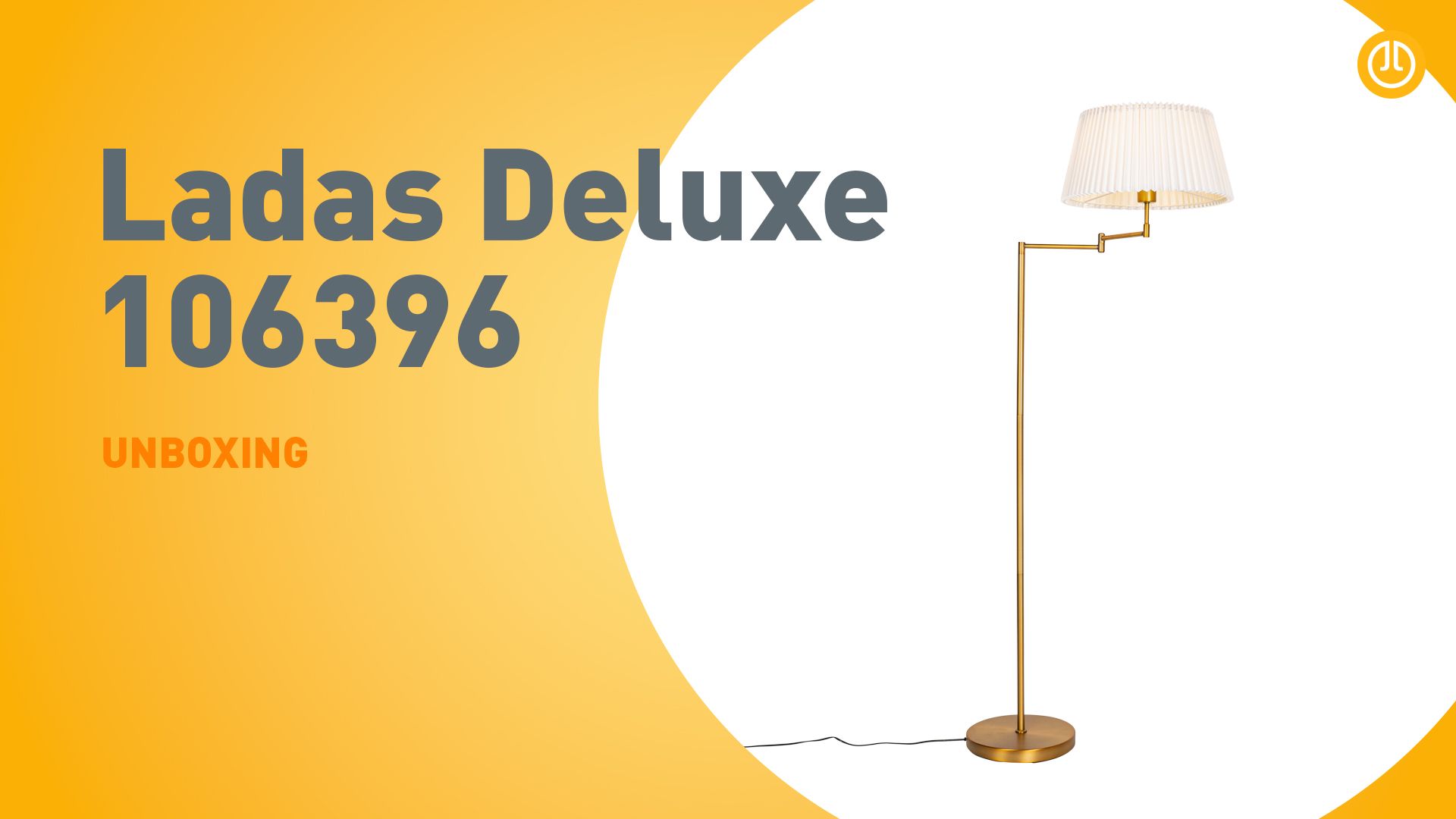 Vloerlamp brons met wit plisse kap en verstelbare arm - Ladas Deluxe
