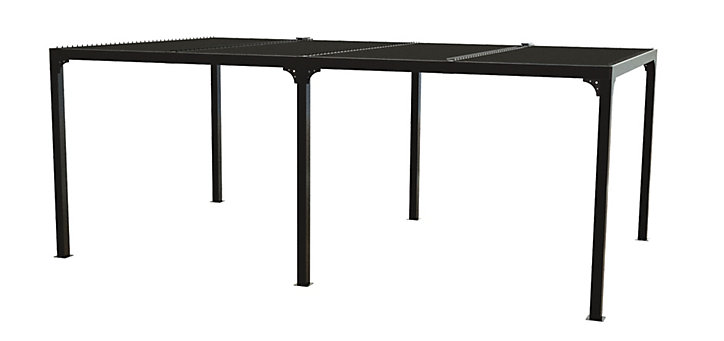 Pergola bioclimatique autoportante manuelle aluminium Habrita PER3660BI gris 3,60 x 5,98 m