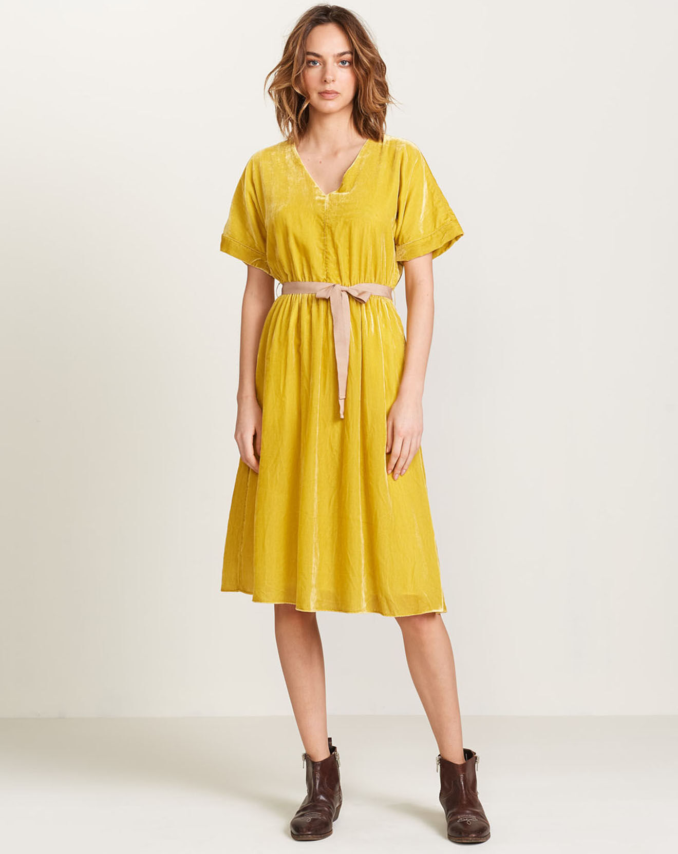 Bellerose Robe Hoek fluide jaune