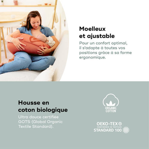 Coussin de grossesse B.LOVE Earth Terracotta - BABYMOOV