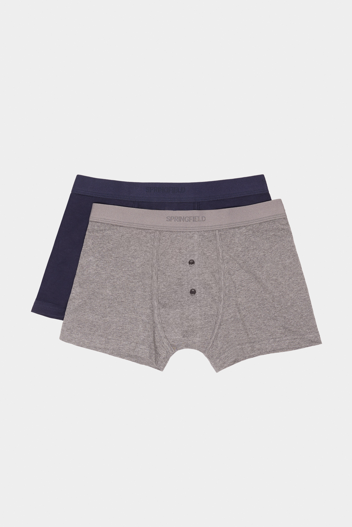 Pacote com 2 cuecas boxer de algodão com botões