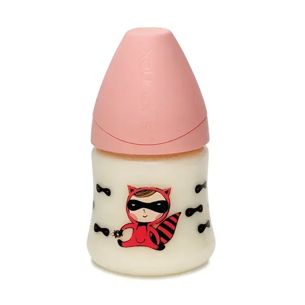Mamadeira Suavinex Hero Rosa em Silicone Fisiológico 150ml