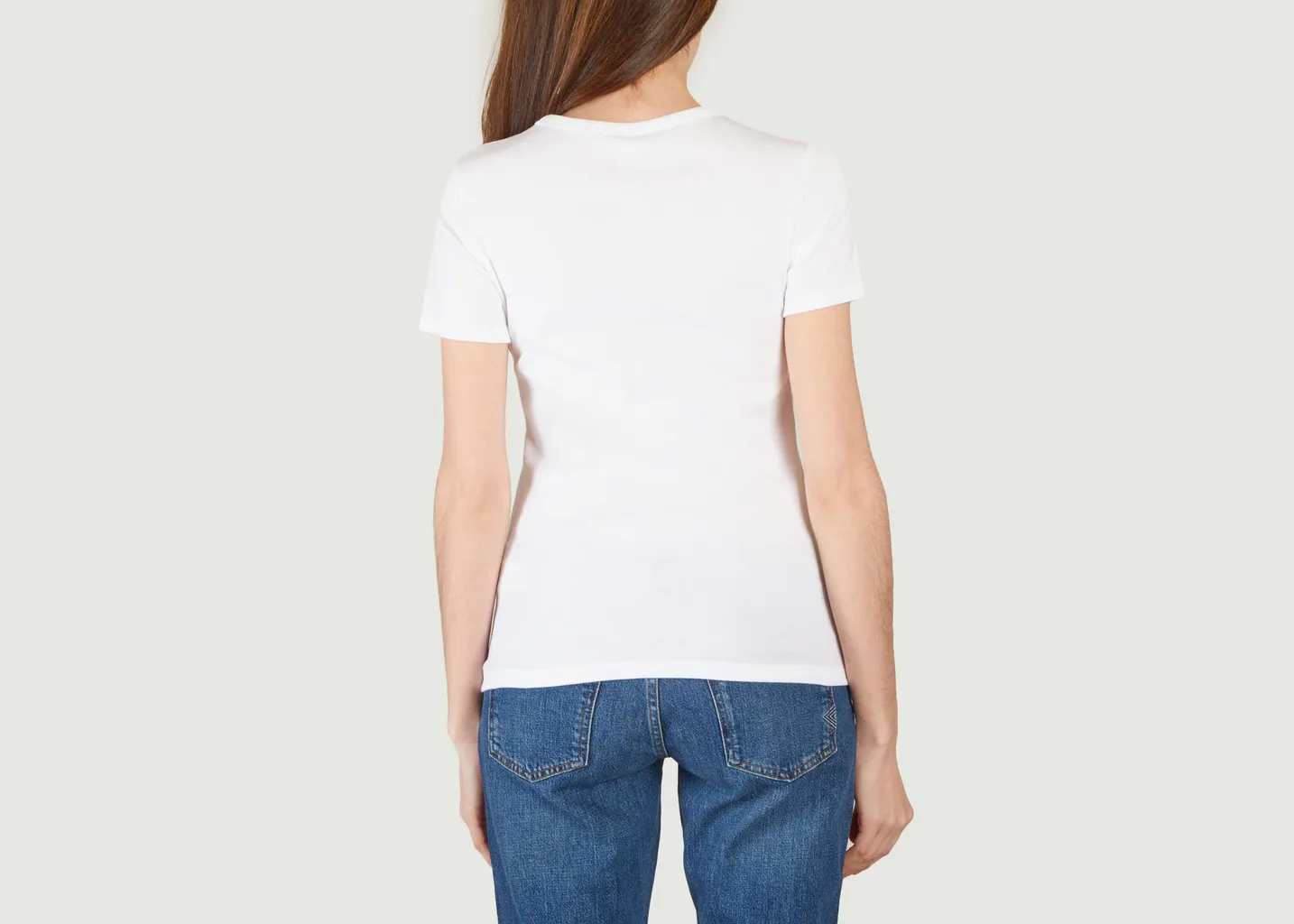 T-shirt col V en coton bio Petit Bateau