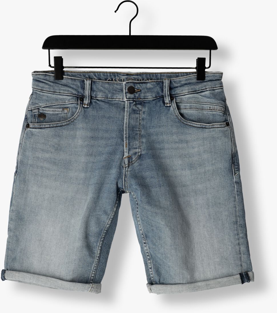 CAST IRON lichtblauwe cast iron shorts shiftback shorts bright sun faded