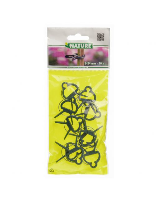 Nature Plantenclip - Klim-En Geleide Artikel - 0.5x3x4.3 cm Groen 10 stuks Ø24
