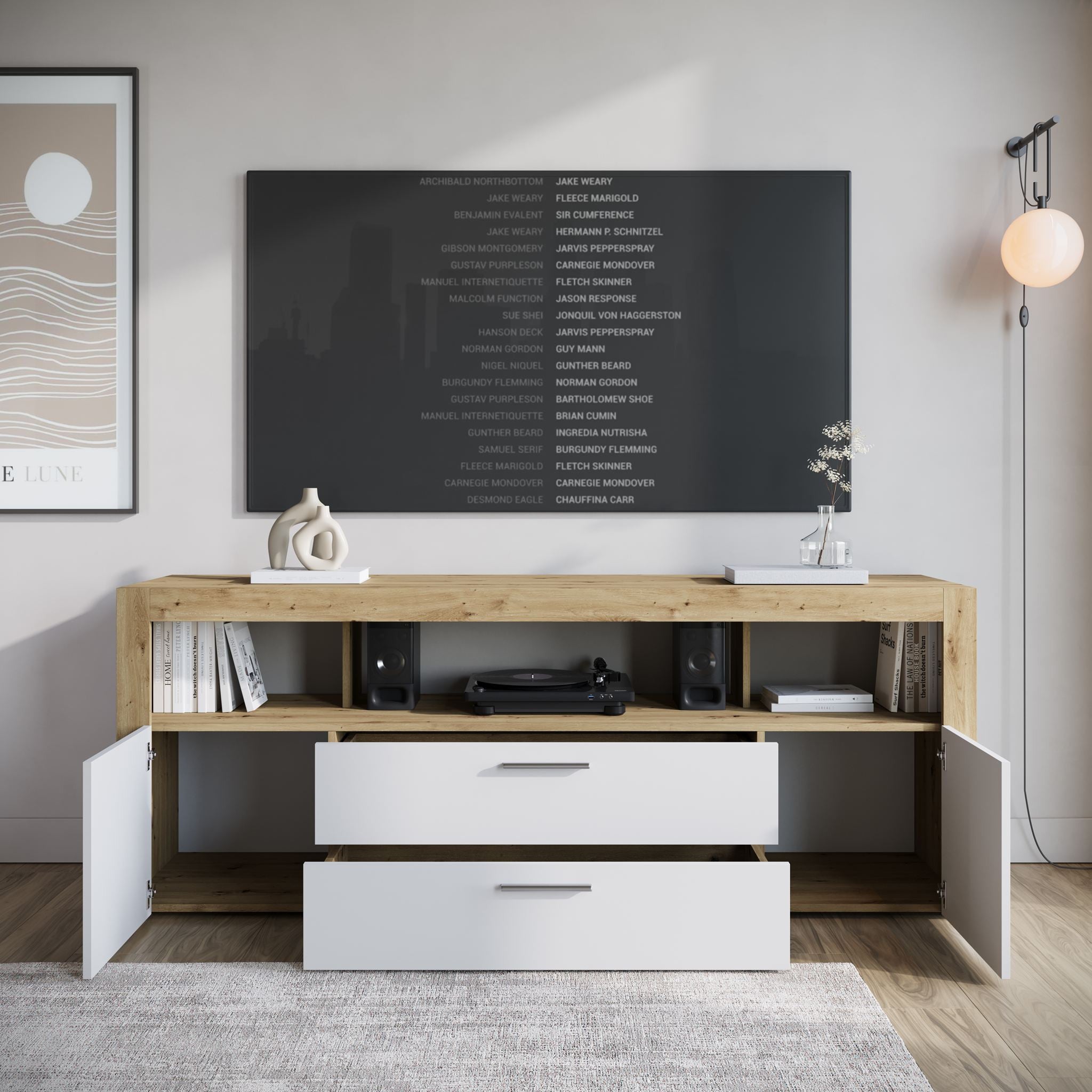 Sharon - TV-Meubel - Wit 2 - 181 cm