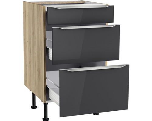 Optifit ladekast Linus984 BxDxH 50x58,4x87 cm antraciet glanzend, gedemonteerd