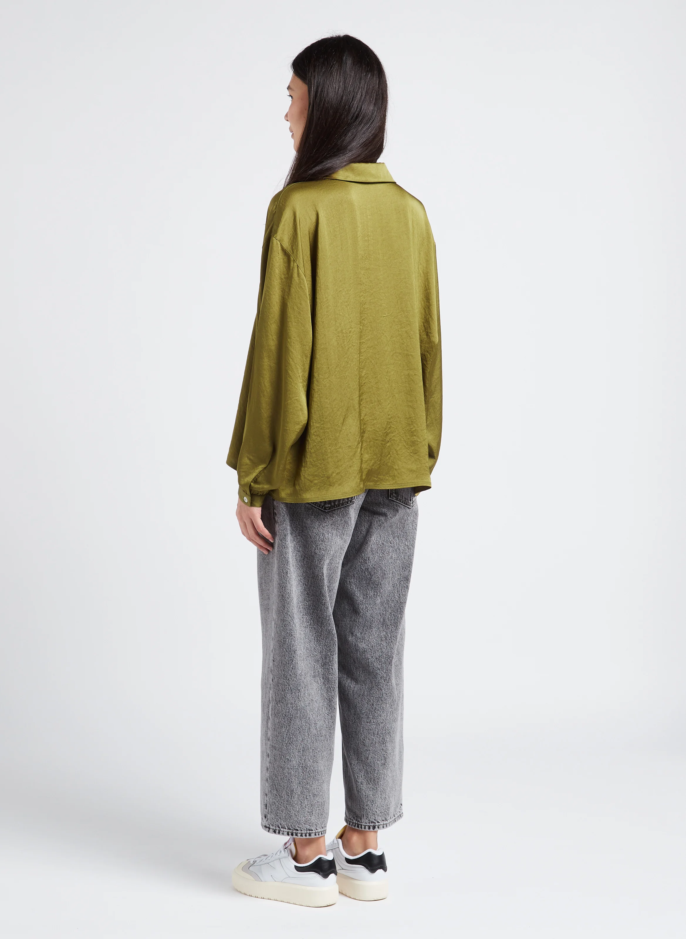 YOPDAY - Jean droit taille haute en coton| Gris