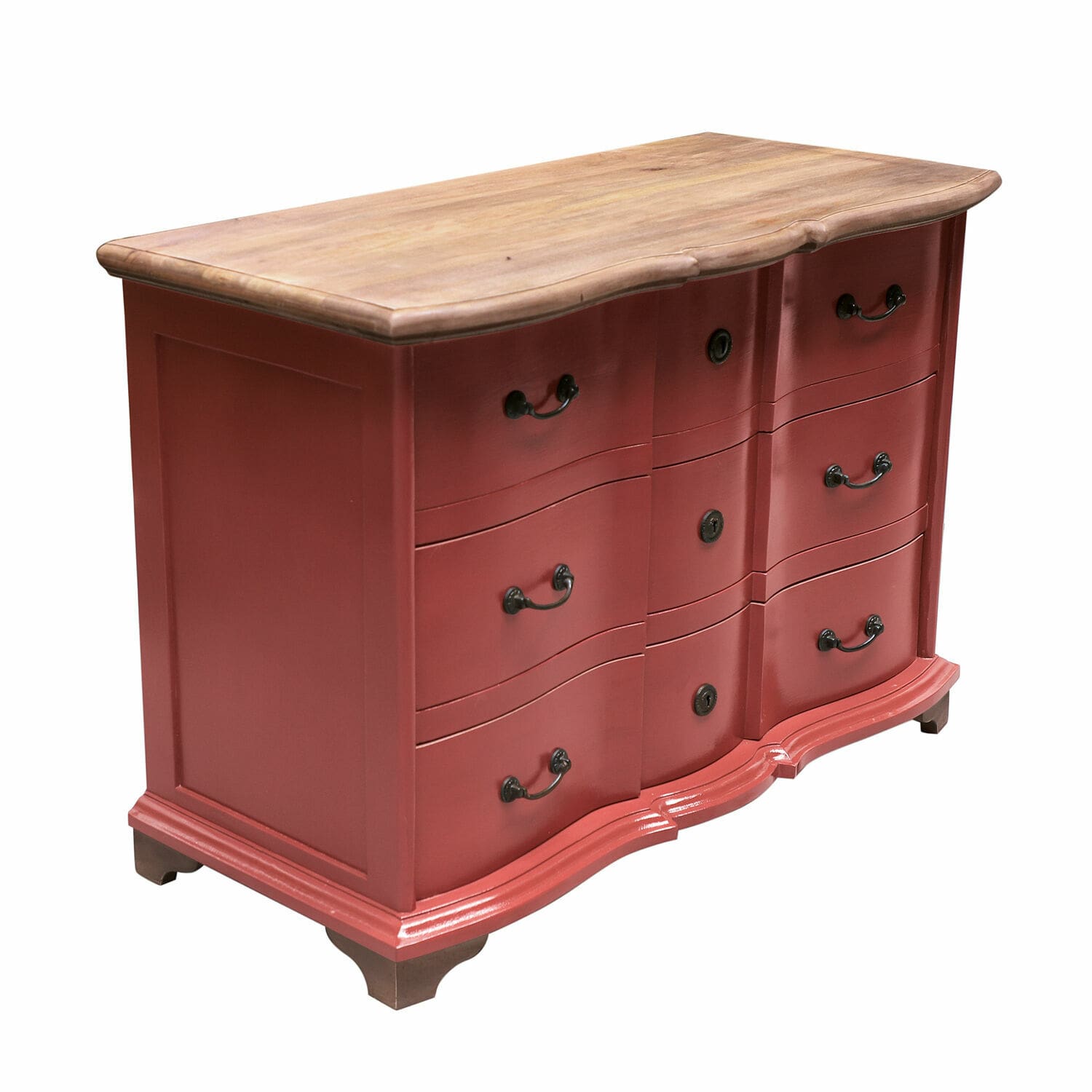 Kommode Aiguillon rot/braun
