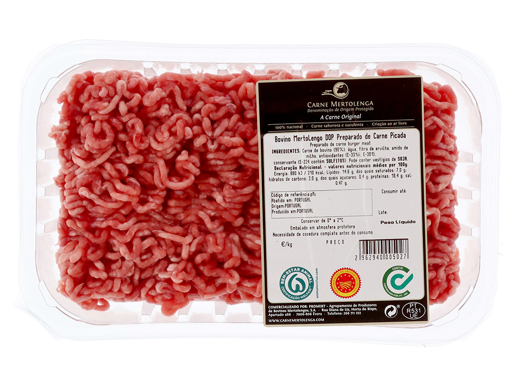 BOVINO MERTOLENGO DOP PREPARADO DE CARNE PICADA KG