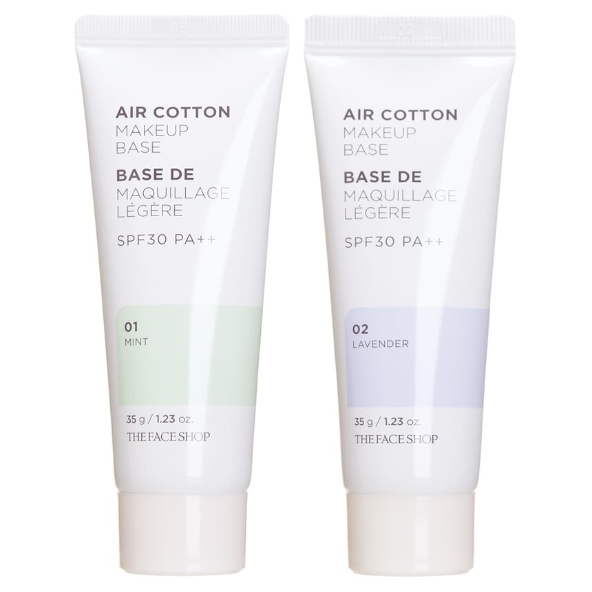 THE FACE SHOP - Air Cotton Makeup Base SPF30 PA++ (2 kleuren)