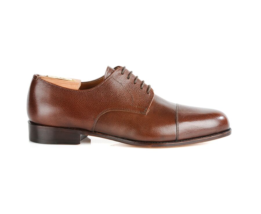 Derbies homme Châtaigne Grainé semelle cuir - MAYFAIR CLASSIC