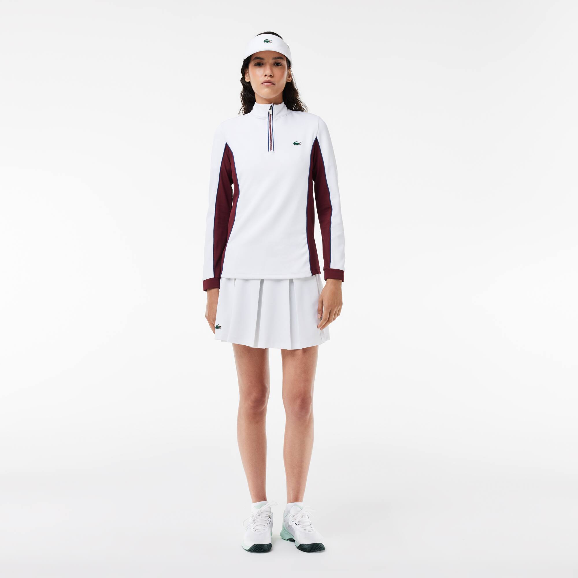 Jupe sport avec shorty intégré en piqué Robes & Jupes - Blanc - Lacoste - Femme