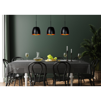 Lucide hanglamp Nolan zwart Ø24 cm
