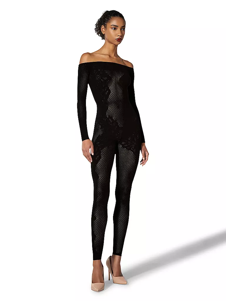WOLFORD Jumpsuit LACE TATTOO black schwarz
