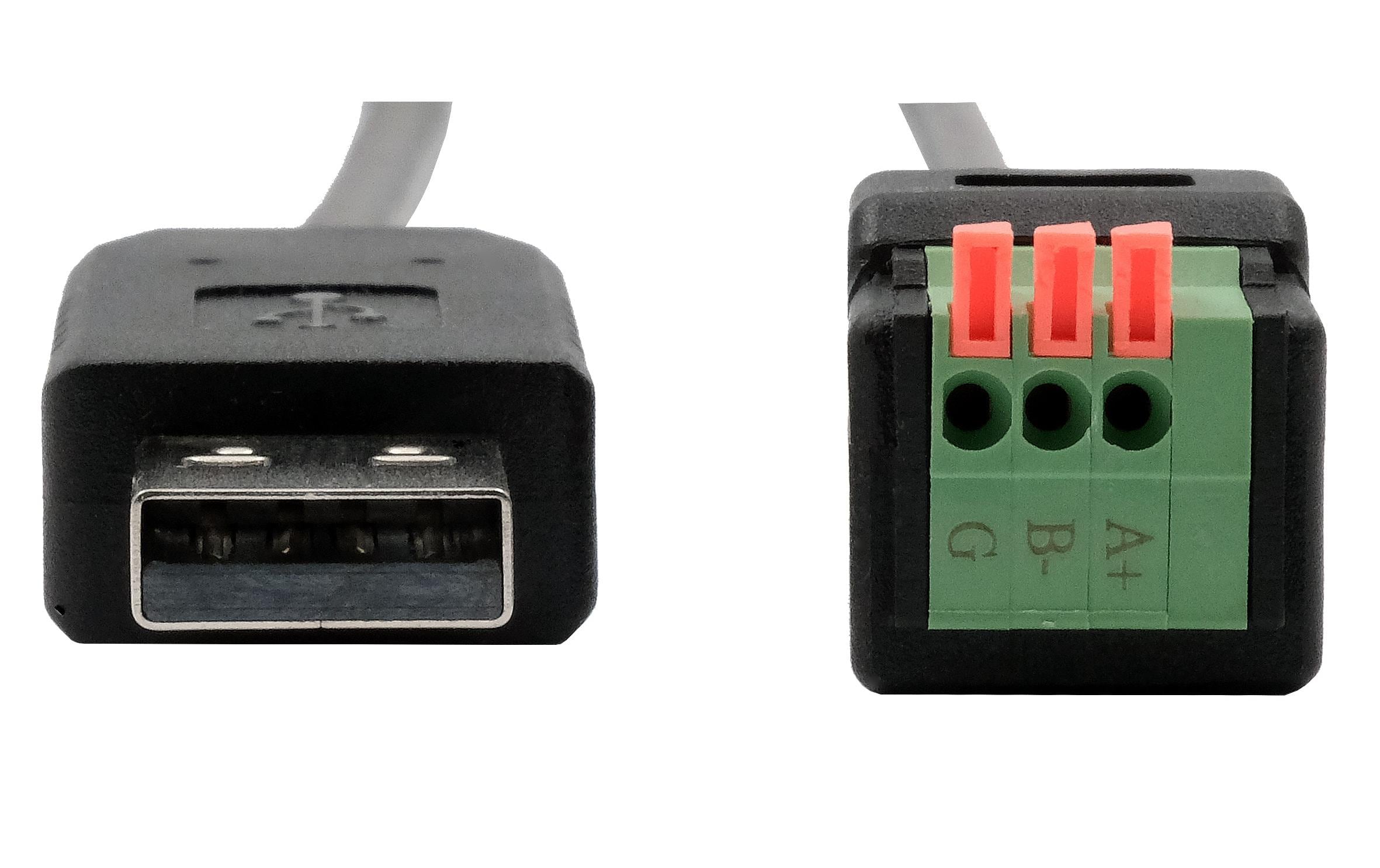 Schnittstellenkabel USB EX-13009USB zu 1S Seriell RS-485 Kabel mit Terminal Block mit Drucktaster, 1.0 m (FTDI Chipsatz)