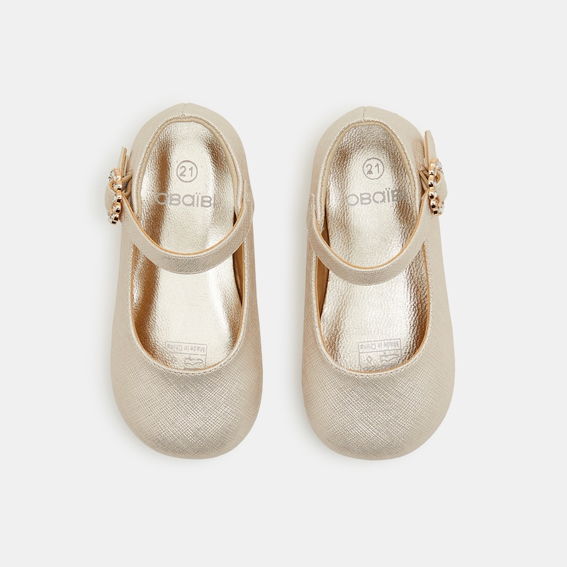 Ballerines chic à bride blanches bébé fille