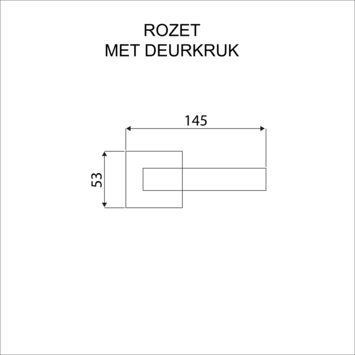 Gamma deurkruk set Tampere vierkant rozet RVS look aluminium