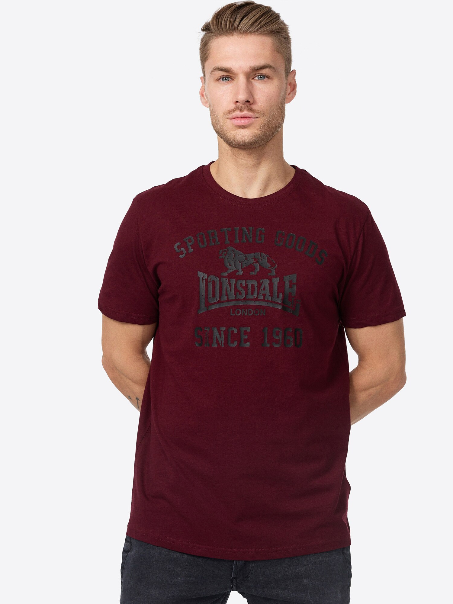 Lonsdale Herren T-Shirt normale Passform Doppelpack TORBAY