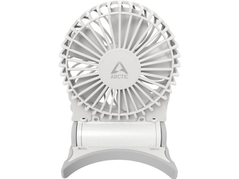 Arctic Cooling USB-Ventilator Summair2Go Weiss Wiederaufladbarer Taschenventilator mit Standfuss