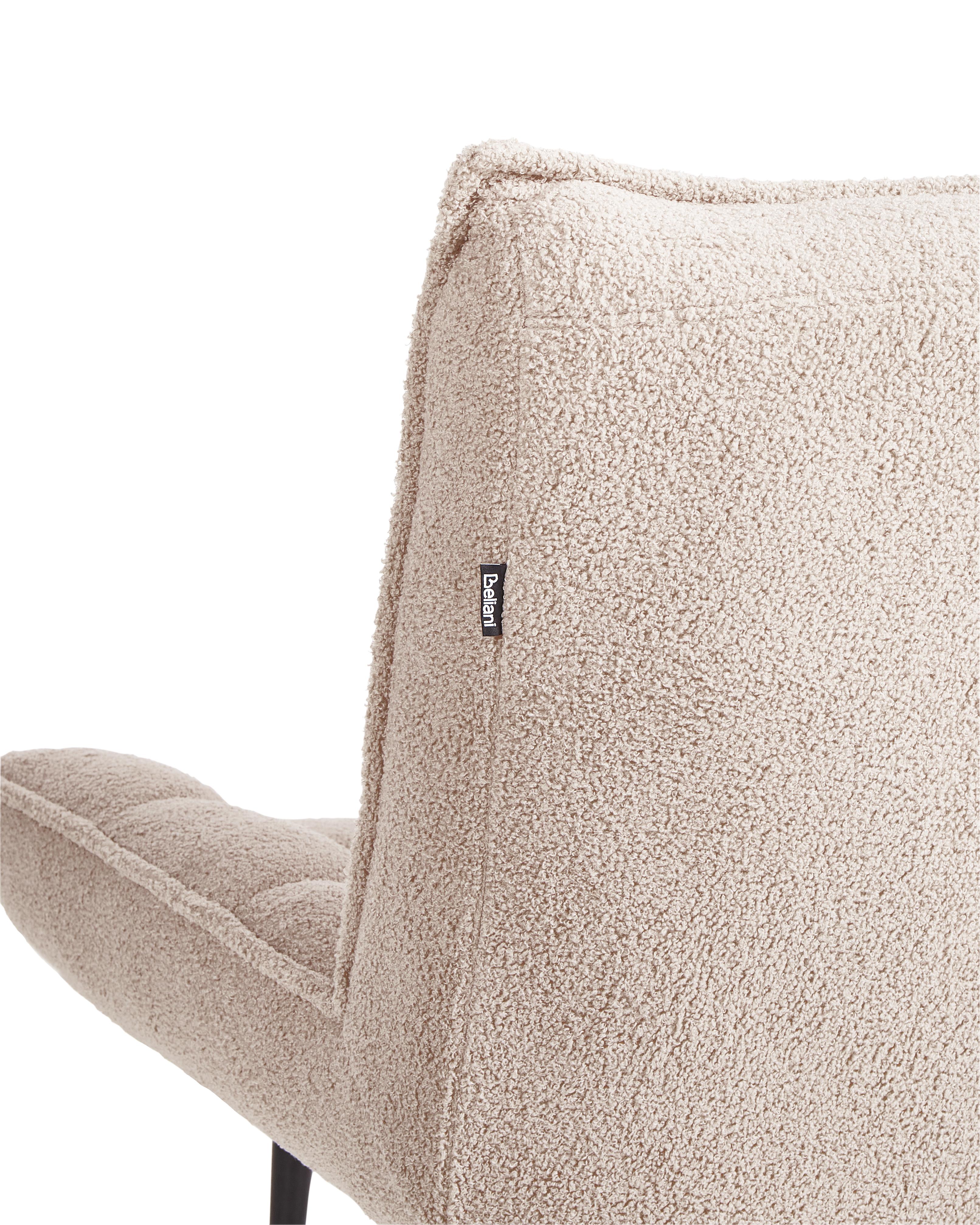 Fauteuil ALVESTA Bouclé Beige