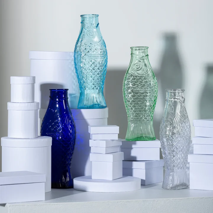 Serax - Fish & Fish Glasflasche, 850 ml, grün