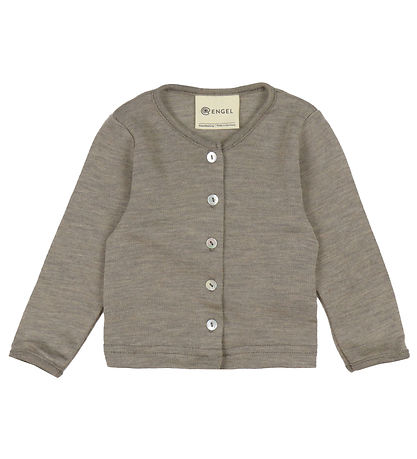 Engel Cardigan - Wolle/Seide - Walnuss