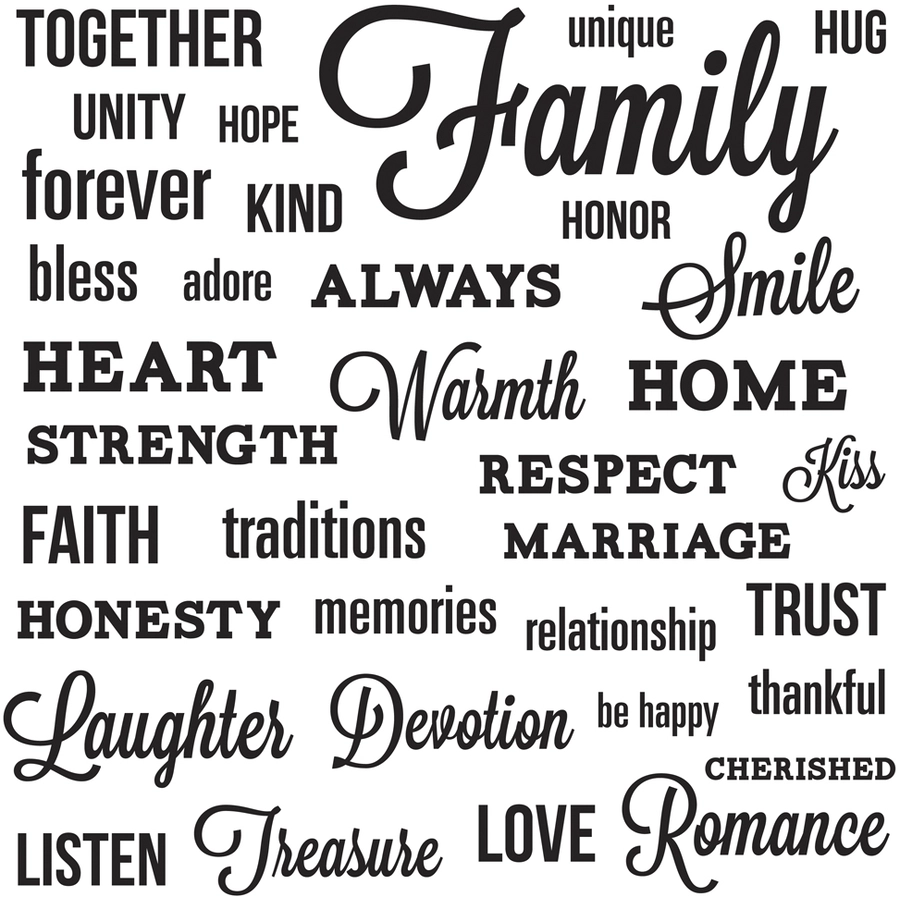 Room Mates Family Quote Mehrfarbig