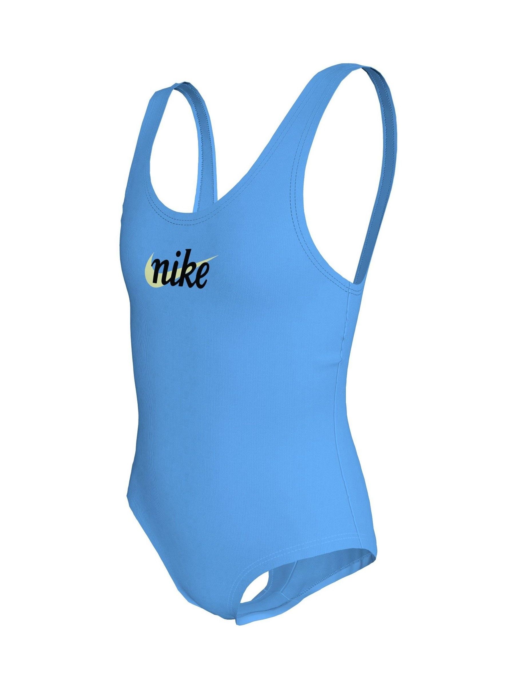Blauw - Nike Signature Swoosh eendelig badpak met U-vormige rug