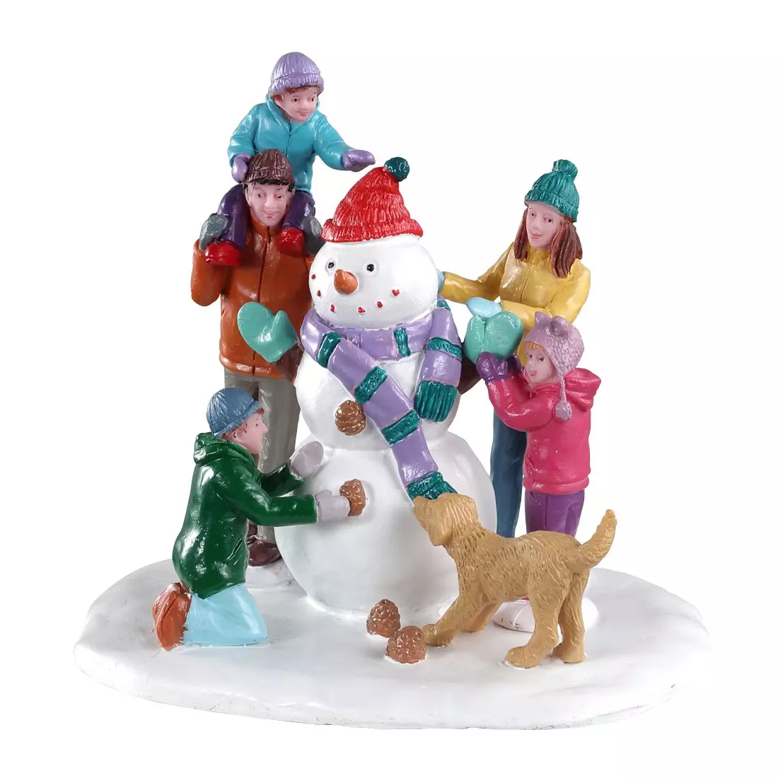 Personnages Lemax Bonhomme de neige en équipe