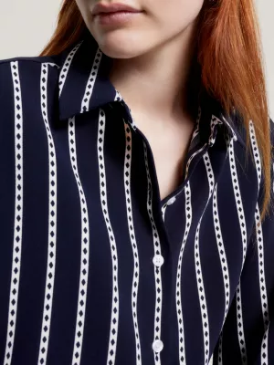 Camisa de corte relaxado com estampa de losangos